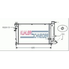 1500091 KUHLER SCHNEIDER Радиатор, охлаждение двигател