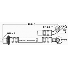 FBH7238 FIRST LINE Тормозной шланг