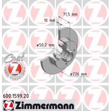 600.1599.20 ZIMMERMANN Тормозной диск