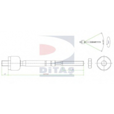 A2-5404 DITAS Осевой шарнир, рулевая тяга