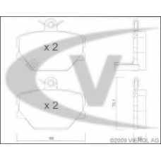 V30-8144 VEMO/VAICO Комплект тормозных колодок, дисковый тормоз