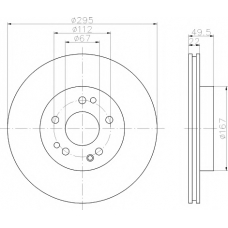 8DD 355 102-761 HELLA PAGID Тормозной диск