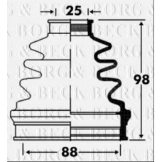 BCB2849 BORG & BECK Пыльник, приводной вал