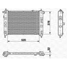 350213583000 MAGNETI MARELLI Радиатор, охлаждение двигателя