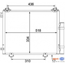 8FC 351 304-221 HELLA Конденсатор, кондиционер