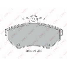 BD-1214 LYNX Bd-1214 колодки тормозные передние audi a4 (b5) 1.6-1.9td (luc) 97-00, vw passat(b5) 1.6-1.9td 96-05