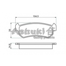 1083-3090J ASHUKI Комплект тормозных колодок, дисковый тормоз