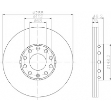 8DD 355 122-412 HELLA PAGID Тормозной диск