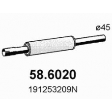 58.6020 ASSO Средний глушитель выхлопных газов
