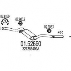 01.52690 MTS Средний глушитель выхлопных газов