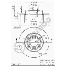 08.9136.10 BREMBO Тормозной диск