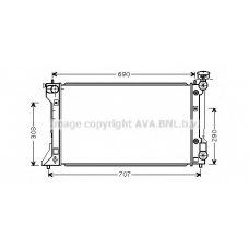 TOA2293 AVA Радиатор, охлаждение двигателя