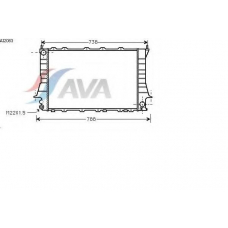 AI2083 AVA Радиатор, охлаждение двигателя