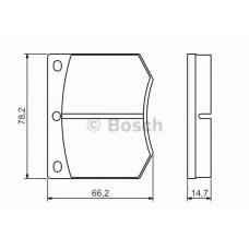 0 986 495 079 BOSCH Комплект тормозных колодок, дисковый тормоз