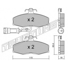 041.1 TRUSTING Комплект тормозных колодок, дисковый тормоз