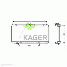 31-0677 KAGER Радиатор, охлаждение двигателя