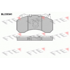 BL2203A1 FTE Комплект тормозных колодок, дисковый тормоз