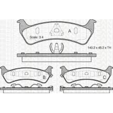 8110 80529 TRIDON Brake pads - rear