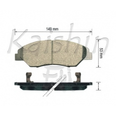 FK11207 KAISHIN Комплект тормозных колодок, дисковый тормоз