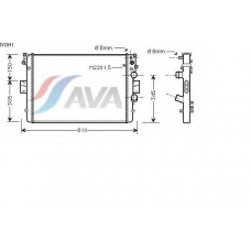 IV2041 AVA Радиатор, охлаждение двигателя