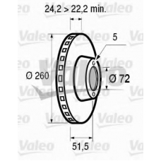 186423 VALEO Тормозной диск