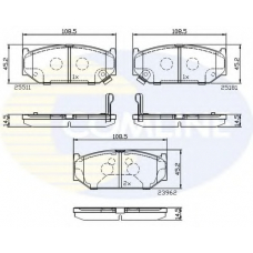 CBP32245 COMLINE Комплект тормозных колодок, дисковый тормоз