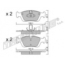 321.0 TRUSTING Комплект тормозных колодок, дисковый тормоз