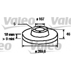 186374 VALEO Тормозной диск