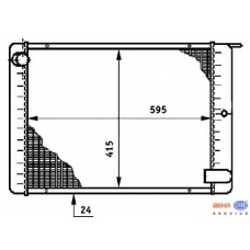 8MK 376 708-791 HELLA Радиатор, охлаждение двигателя