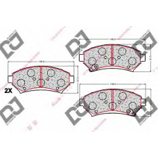 BP2010 DJ PARTS Комплект тормозных колодок, дисковый тормоз