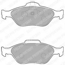 LP1729 DELPHI Комплект тормозных колодок, дисковый тормоз