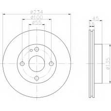 8DD 355 103-171 HELLA Тормозной диск