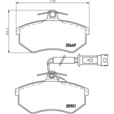 MDB81293 MINTEX Комплект тормозных колодок, дисковый тормоз