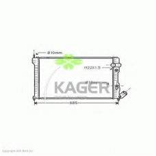 31-0160 KAGER Радиатор, охлаждение двигателя