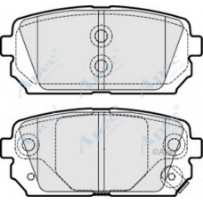 PAD1618 APEC Комплект тормозных колодок, дисковый тормоз