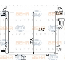 8FC 351 318-761 HELLA Конденсатор, кондиционер