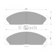 0 986 AB2 007 BOSCH Комплект тормозных колодок, дисковый тормоз