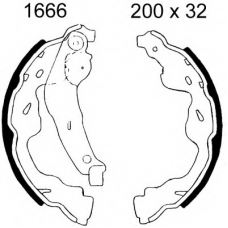 01666 BSF Комплект тормозных колодок