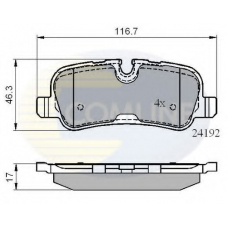 CBP02021 COMLINE Комплект тормозных колодок, дисковый тормоз