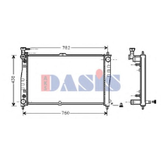 510120N AKS DASIS Радиатор, охлаждение двигателя