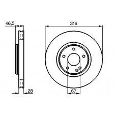 0 986 478 625 BOSCH Тормозной диск