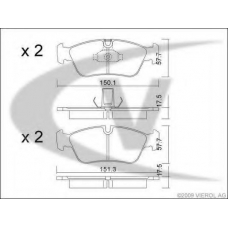 V20-4117 VEMO/VAICO Комплект тормозных колодок, дисковый тормоз