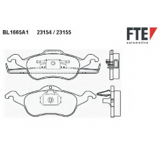 BL1665A1 FTE Комплект тормозных колодок, дисковый тормоз
