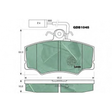 GDB1045 TRW Комплект тормозных колодок, дисковый тормоз