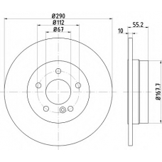 8DD 355 104-321 HELLA Тормозной диск