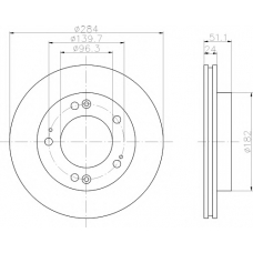 8DD 355 107-381 HELLA PAGID Тормозной диск