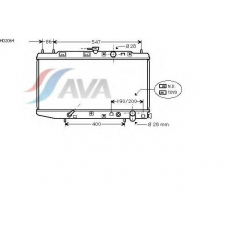 HD2064 AVA Радиатор, охлаждение двигателя