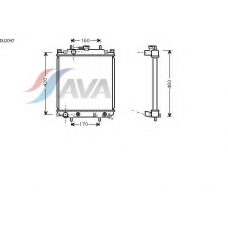 DU2047 AVA Радиатор, охлаждение двигателя