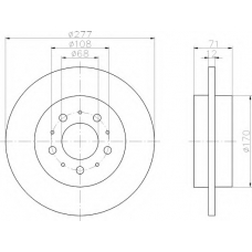 8DD 355 107-101 HELLA Тормозной диск
