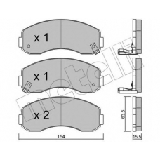 22-0377-0 METELLI Комплект тормозных колодок, дисковый тормоз